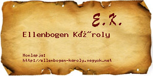 Ellenbogen Károly névjegykártya