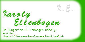 karoly ellenbogen business card